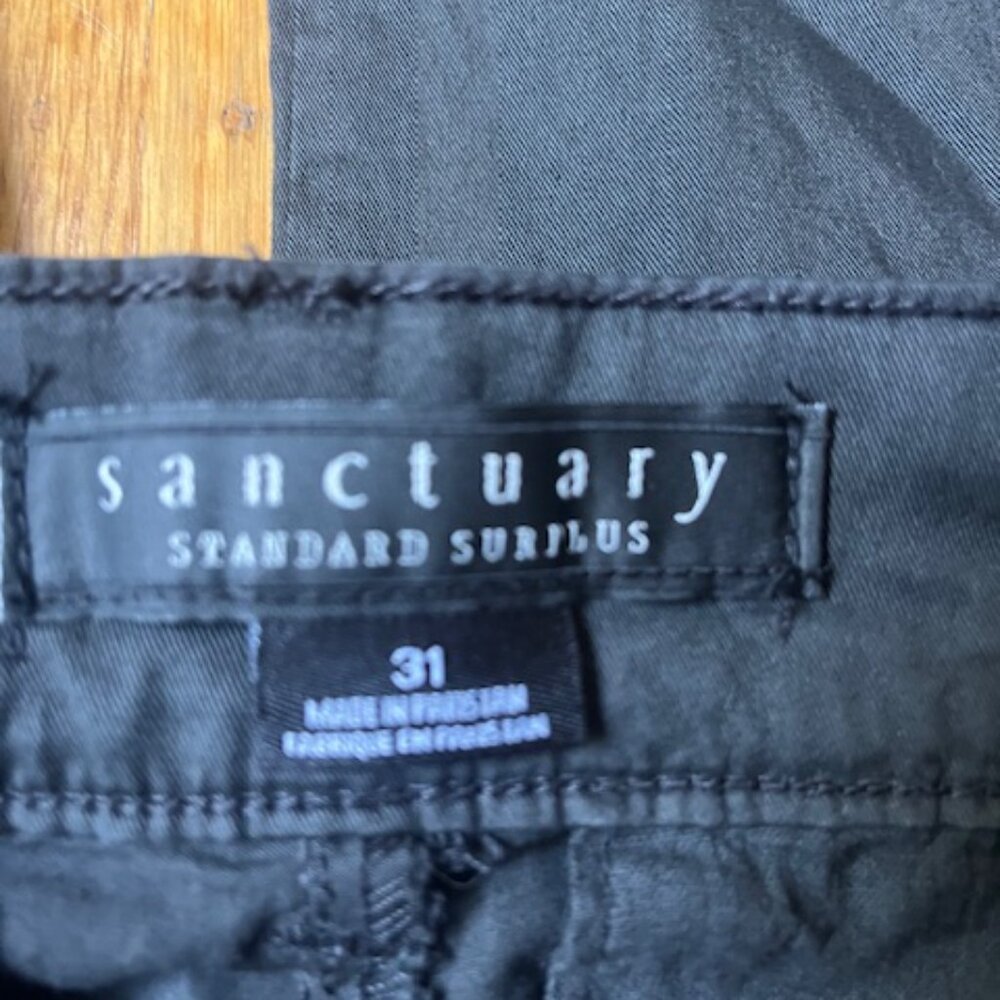 Sanctuary Clothing Black Cargo Jogger Pants Utility Pockets Mid Rise - Picture 4 of 4